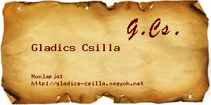 Gladics Csilla névjegykártya