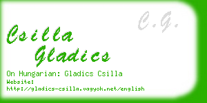 csilla gladics business card